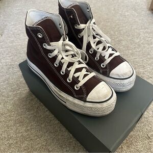 Converse High-Top Sneakers - Dark Brown and White